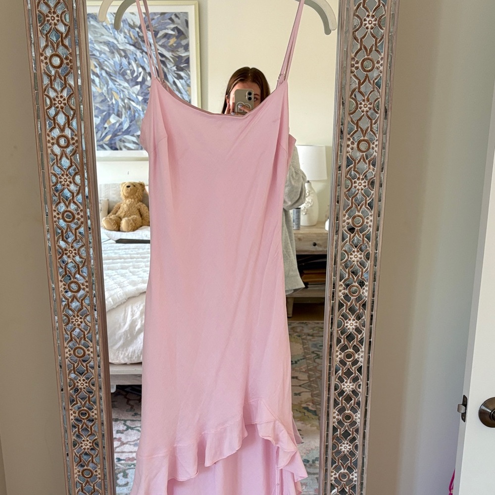 Chic Pink High Low Dress